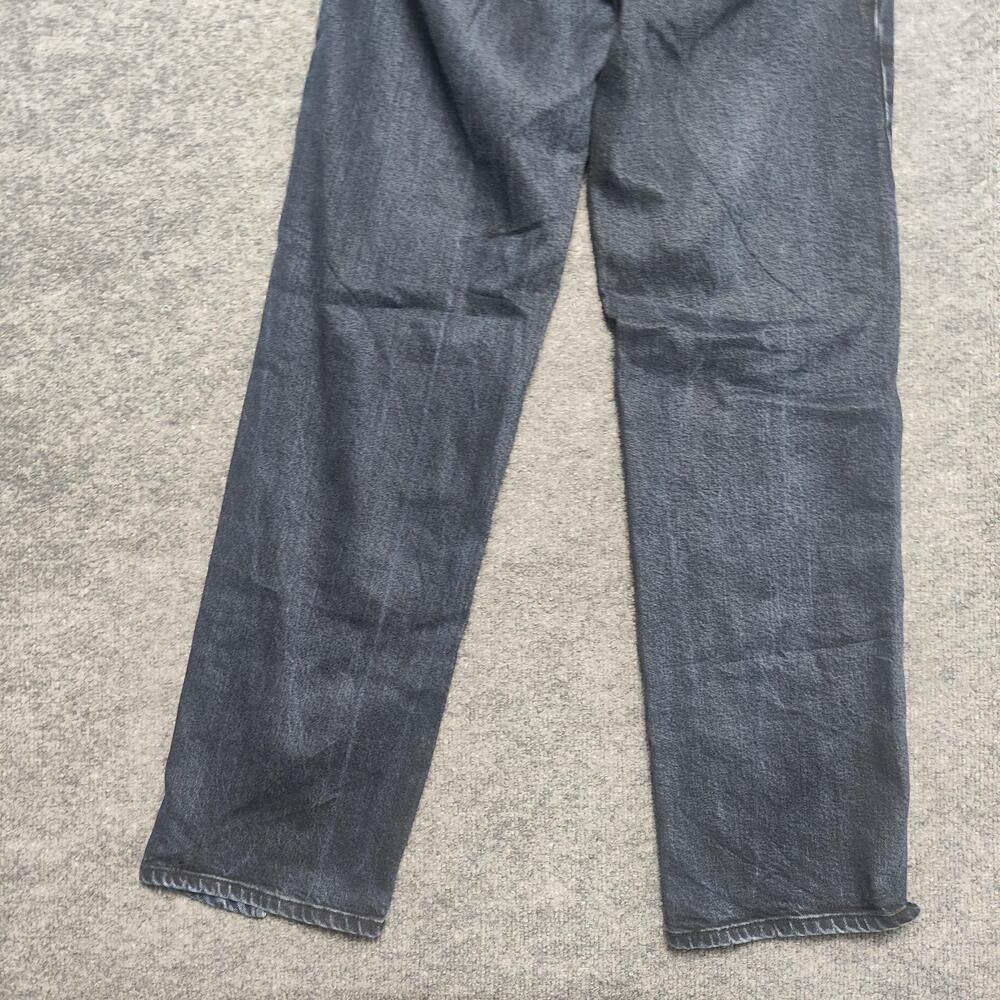 Good American Good Boy Straight Jeans Womens 8/29 Blue High Rise Slit Denim - Picture 12 of 13